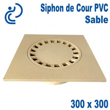 Siphon de Cour PVC Anti-choc 300x300 Sable