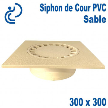 Siphon de Cour PVC Anti-choc 300x300 Sable