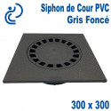 SIPHON DE COUR PVC 300x300 Gris Foncé