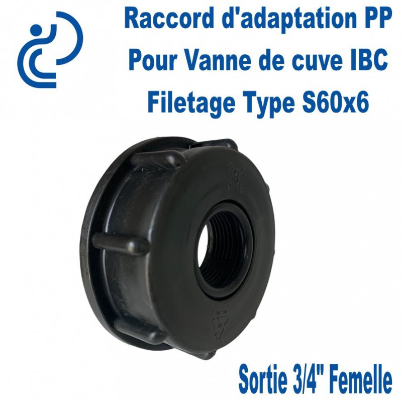 Ibc Bouchon de Réservoir S60 X6 Adaptateur Jardin Raccord Tuyau Accessoire