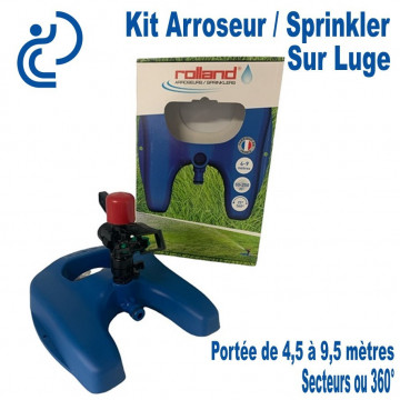 Kit d'arrosage Autonome Sprinkler sur Luge portée jusqu'à  9 mètres sur 360°