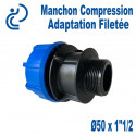 Manchon d'adaptation Compression PP Ø50 fileté 1"1/2 FIP