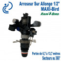 Arroseur PVC MAXI-Bird Sur Allonge 1/2'' Secteur/Plein Cercle