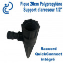 Pique 20cm en Polypropylène Support pour Arroseur 1/2"