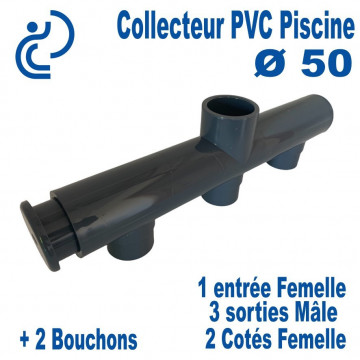 Collecteur Piscine PVC Pression Ø50 PN16