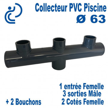 Collecteur Piscine PVC Pression Ø63 PN16