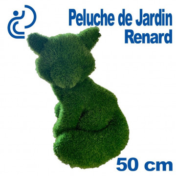 Peluche de Jardin Modèle Renard 50cm en Gazon Synthétique