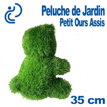 Peluche de Jardin Petit Ours 35cm en Gazon Synthétique