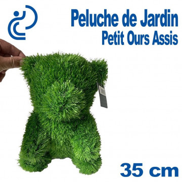 Peluche de Jardin Petit Ours 35cm en Gazon Synthétique