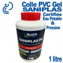 Colle PVC Gel SANIPLAS Certifiée Eau potable & Pression Pot de 1 litre + pinceau