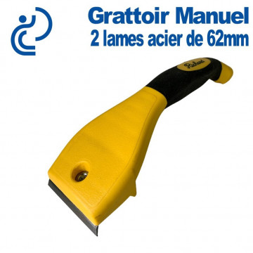Grattoir Manuel Plat Multi-usage 2 lames de 62mm