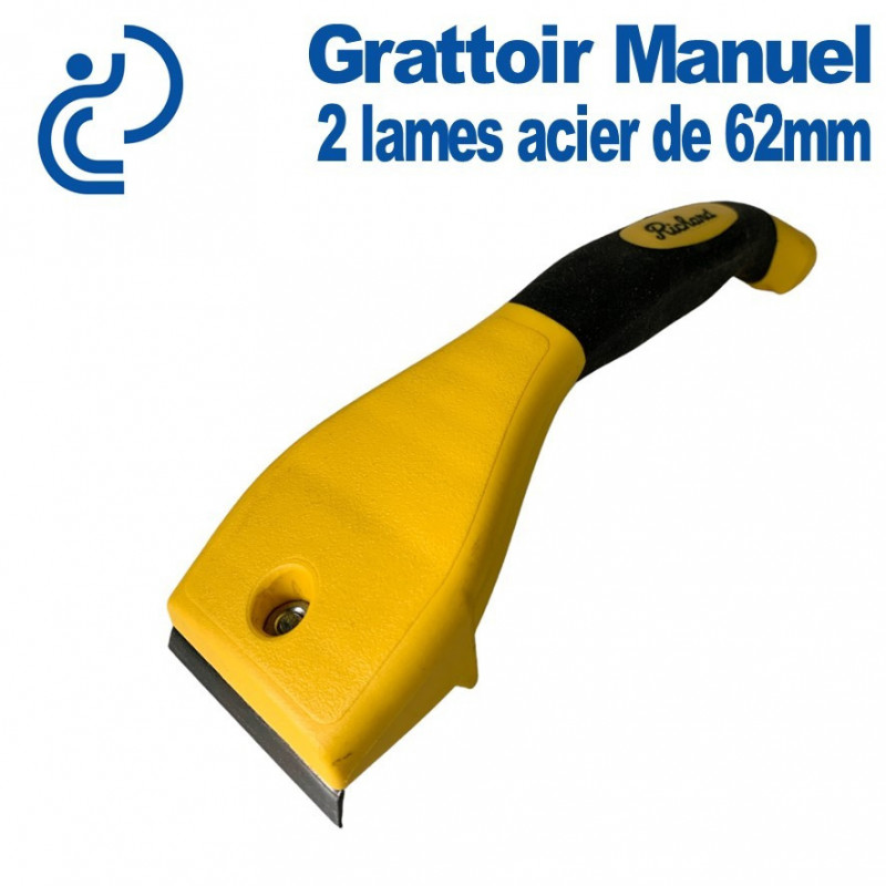 Grattoir Manuel Plat Multi-usage RICHARD 2 lames de 62mm