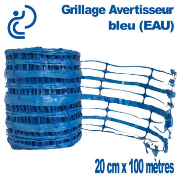 Grillage Avertisseur Bleu 20cm rouleau de 100ml (eau)