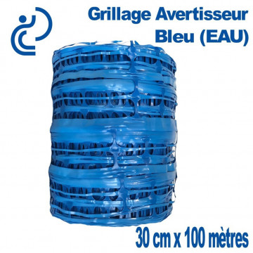 Grillage Avertisseur Bleu 30cm rouleau de 100ml (eau)