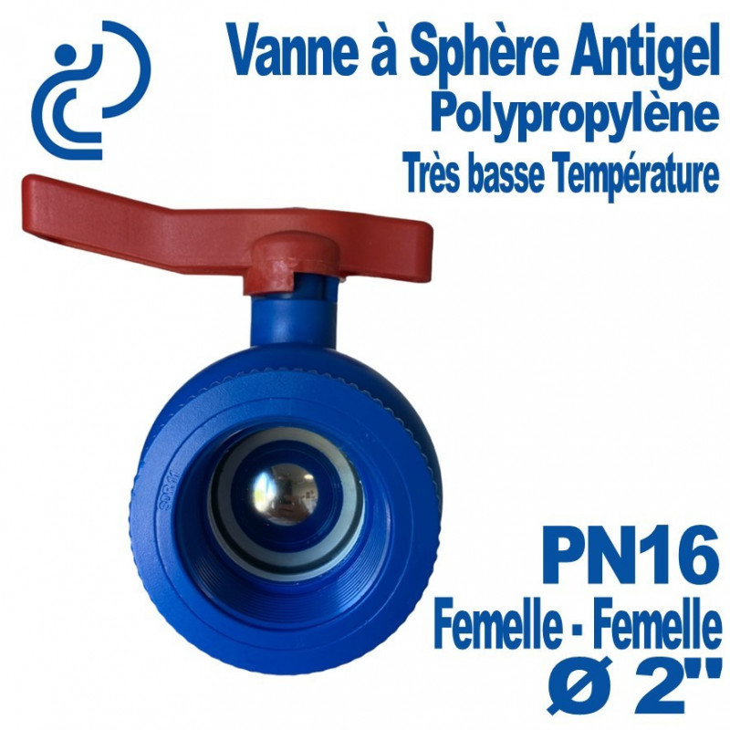 Vanne à sphère polypropylène 1/2 FF