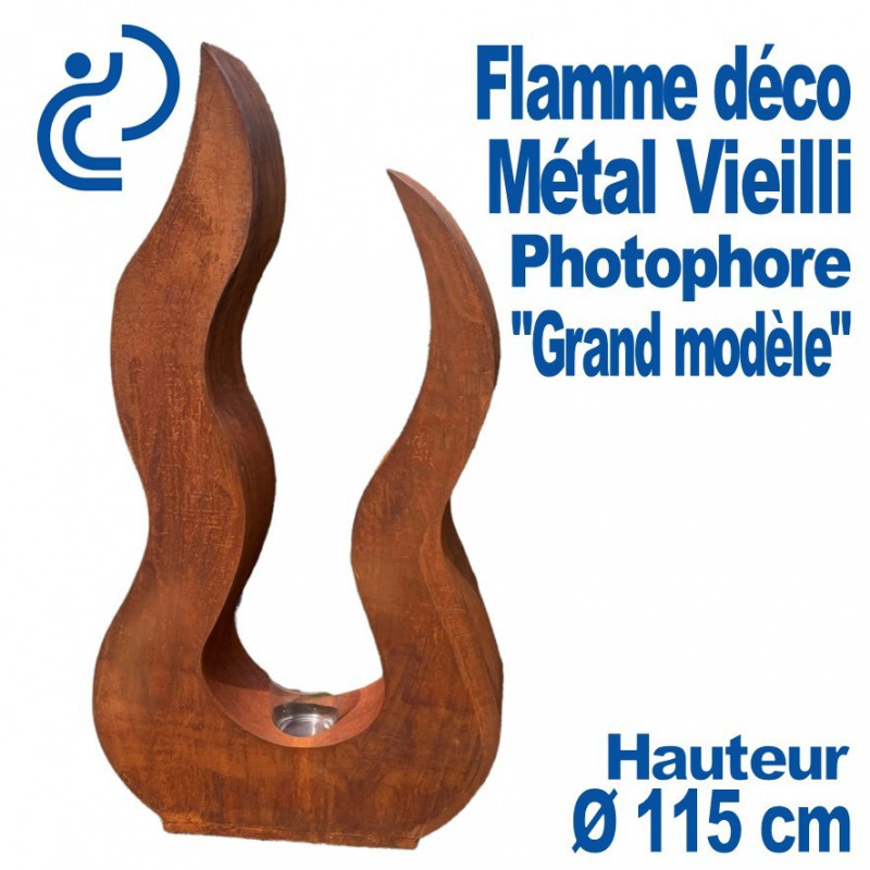 Flamme metal H.115cm