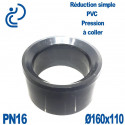 Réduction Simple D160x110 Mâle Femelle à coller PVC Pression