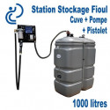 Station de Stockage Fuel Cuve 1000L + Pompe + Accessoires