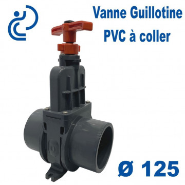 Vanne Guillotine Ø125 en PVC-U Mâle-Mâle à coller
