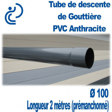 TUBE DESCENTE GOUTTIERE PVC D100 