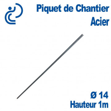 Piquet de Chantier Droit - Hauteur 1mètre