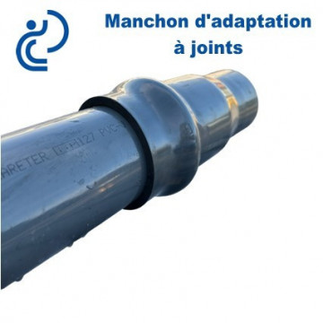 Manchon d'adaptation PVC Pression PN16 Ø200 Femelle à joints Mâle à coller
