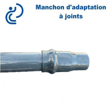 Manchon d'adaptation PVC Pression PN16 Ø90 Femelle à joints - Mâle à coller