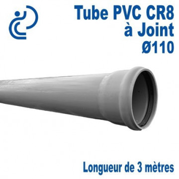 Tube PVC CR8 Ø110 à joint longueur de 3 mètres