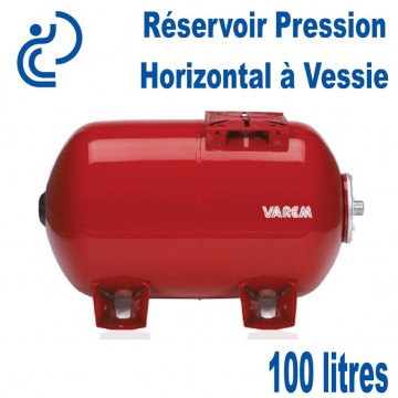 Réservoir Pression à Vessie interchangeable 100 Litres Horizontal