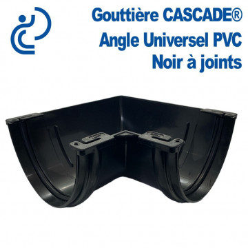 Angle Universel à Joints pour Gouttière Cascade en PVC Noir