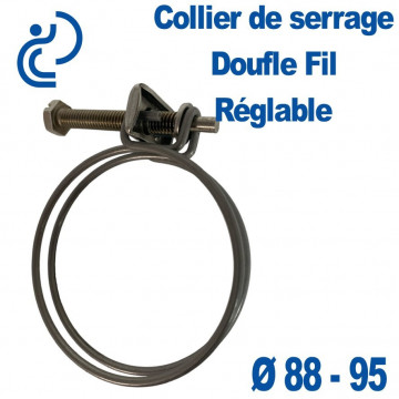 Collier de Serrage Bi-Fil Réglable 88-95