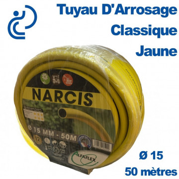 Tuyau d'Arrosage NARCIS JAUNE Ø15 couronne de 50ml
