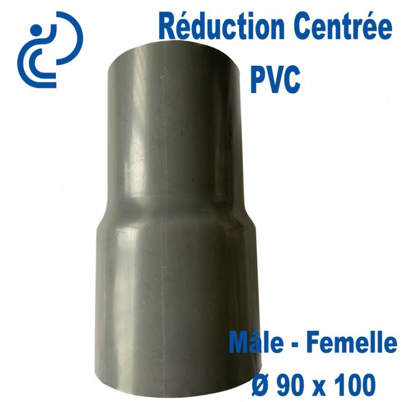 Réduction Centrée PVC à coller Ø90 x 100 Mâle/femelle