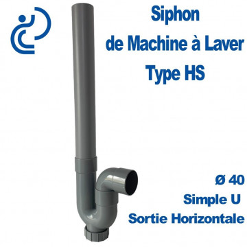 SIPHON DE MACHINE A LAVER Sortie Horizontale Simple (HS)