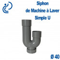 Siphon de Machine à Laver Simple U Ø40
