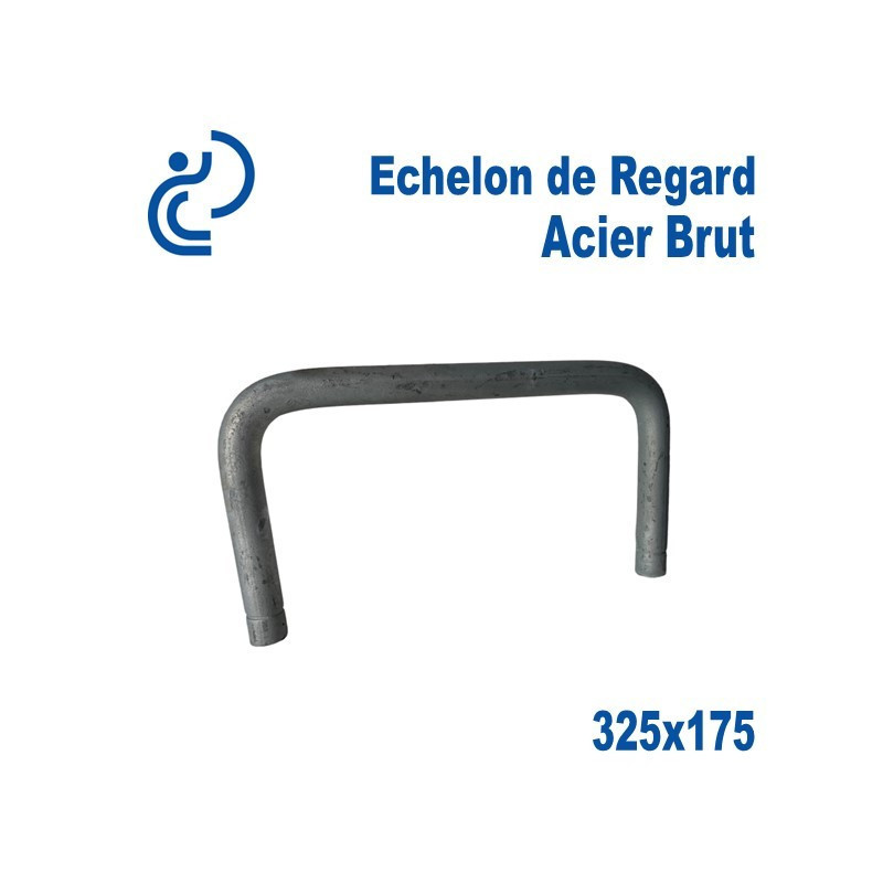 Echelon d'accès de regard en Acier Brut 325x175