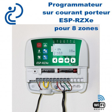 Programmateur d'arrosage 8 Zones ESP-RZXe Wifi Ready 230V