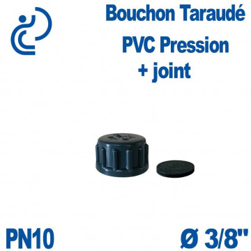 Bouchon Taraudé Ø3/8" PVC Pression PN10 Compris Joint