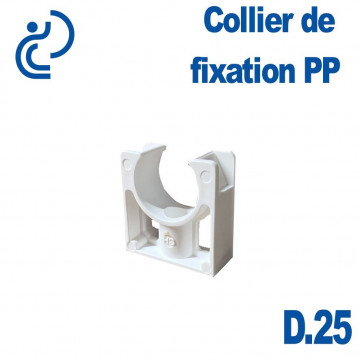 Collier de Fixation PP D.25 Blanc