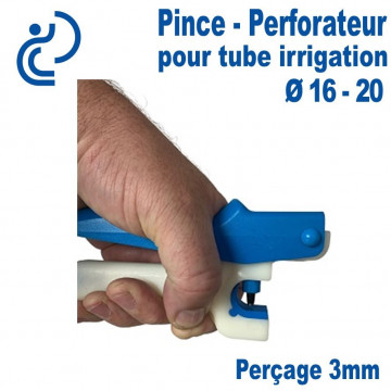 Pince Perforateur pour tuyaux irrigation Ø16 à 20 avec perçage 3mm