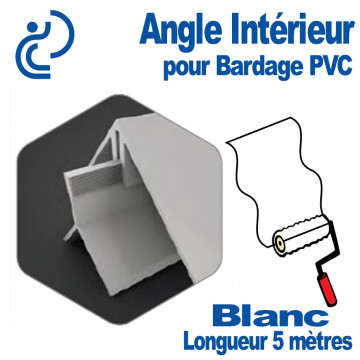 Angle Intérieur Blanc Pour bardage PVC longueur 5ml