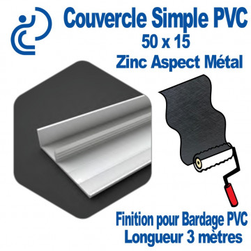 copy of Couvercle de finition PVC Effet Zinc 50x15