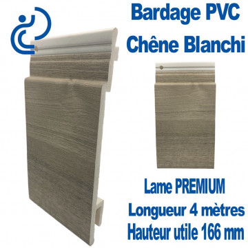 Lame Bardage PREMIUM Chêne Blanchi PVC cellulaire