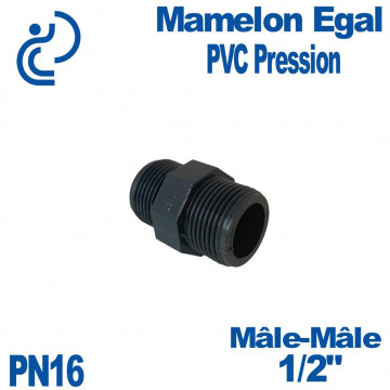 Mamelon Egal PVC Pression 1/2" PN16