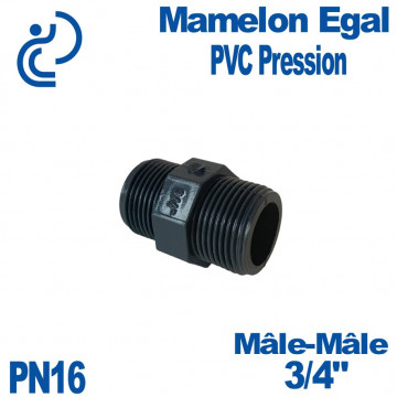Mamelon Egal PVC Pression 3/4" PN16