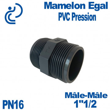 Mamelon Egal PVC Pression 1"1/2 PN16