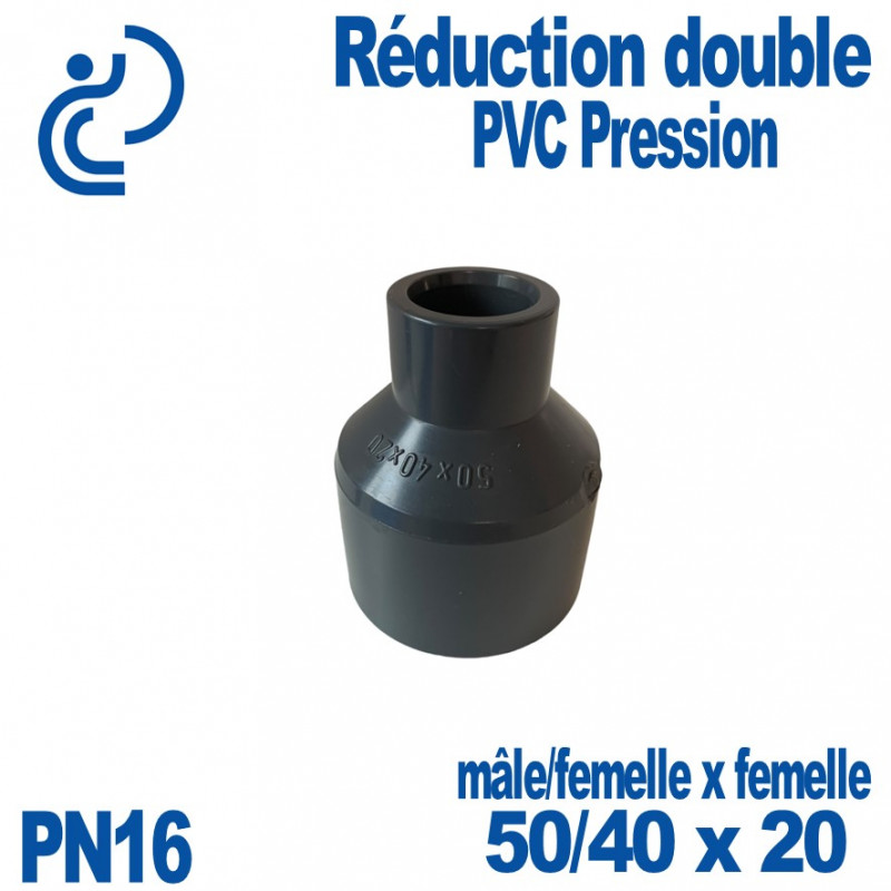 Réduction Double D 50/40x20 PN16 à coller