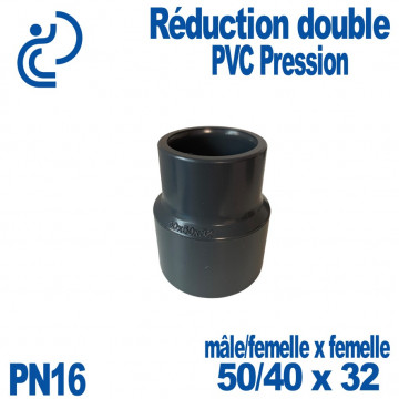 Réduction double Ø50/40x32 à coller PVC Pression
