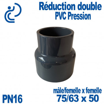 Réduction double Ø75/63x50 à coller PVC Pression