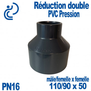 Réduction double Ø110/90x50 à coller PVC Pression